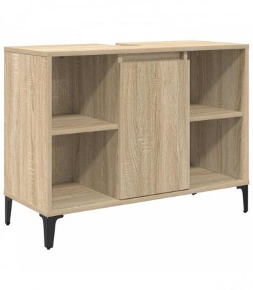 vidaXL Sink cabinet with Shelf with Storage Sonoma Oak 80 x 33 x 60 cm