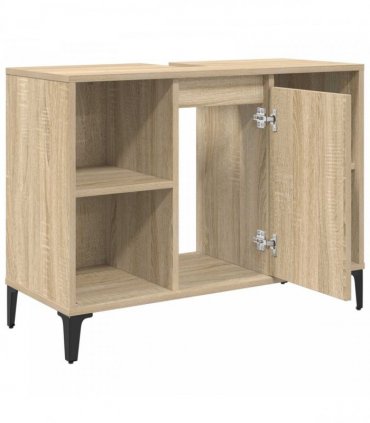 vidaXL Sink cabinet with Shelf with Storage Sonoma Oak 80 x 33 x 60 cm
