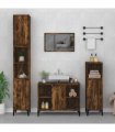 vidaXL Sink Cabinet Smoked Oak 80x33x60 cm Engineered Wood — V0672037809