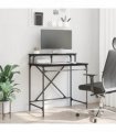 vidaXL Desk Black Oak 80 x 50 x 90 cm Engineered Wood