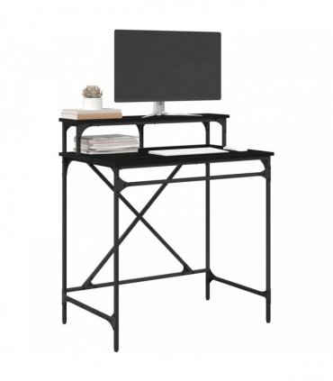 vidaXL Desk Black Oak 80 x 50 x 90 cm Engineered Wood
