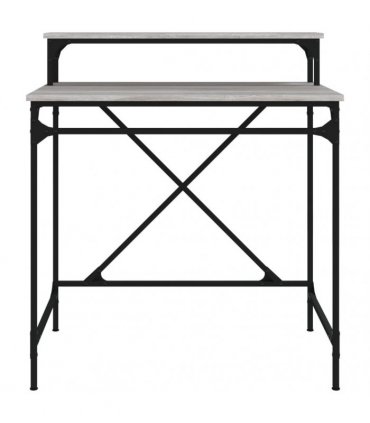 vidaXL Desk Grey Sonoma 80x50x90 cm Engineered Wood and Iron — Size: 80 x 50 x 90 cm