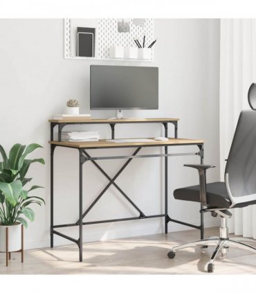 vidaXL Desk Artisan Oak 100 x 50 x 90 cm Engineered Wood