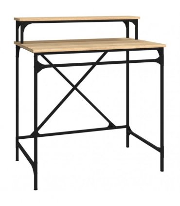 vidaXL Desk Sonoma Oak 80x50x90 cm Engineered Wood and Iron — Size: 80 x 50 x 90 cm