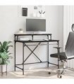 vidaXL Desk Black Oak 100 x 50 x 90 cm Engineered Wood
