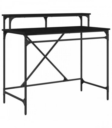 vidaXL Desk Black Oak 100 x 50 x 90 cm Engineered Wood