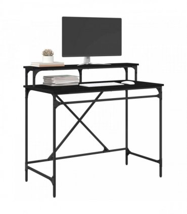 vidaXL Desk Black Oak 100 x 50 x 90 cm Engineered Wood