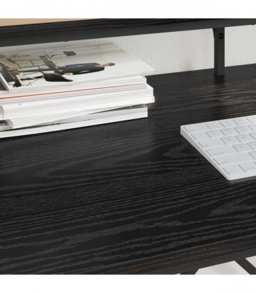 vidaXL Desk Black Oak 100 x 50 x 90 cm Engineered Wood