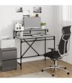 vidaXL Desk Grey Sonoma 100x50x90 cm Engineered Wood and Iron — Size: 100 x 50 x 90 cm