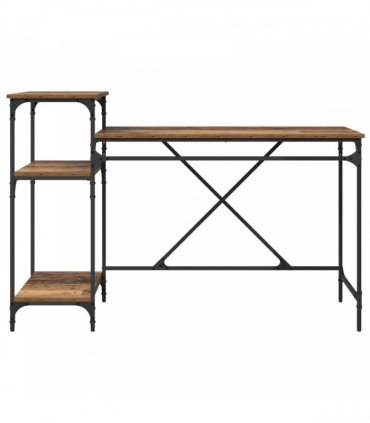 vidaXL Desk Old Wood 135 x 50 x 90 cm Engineered Wood