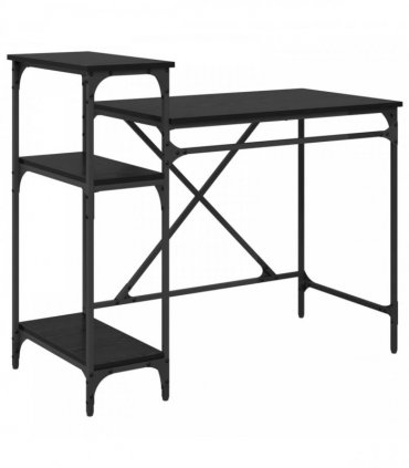 vidaXL Desk Black Oak 105 x 50 x 90 cm Engineered Wood