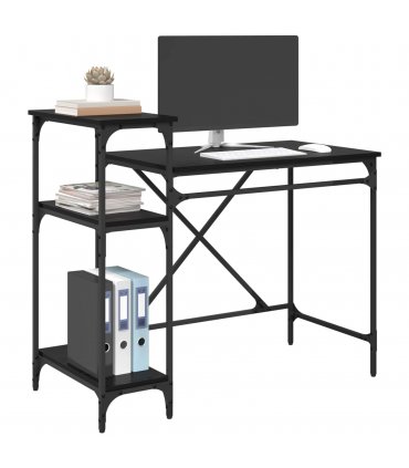 vidaXL Desk Black Oak 105 x 50 x 90 cm Engineered Wood