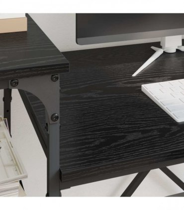 vidaXL Desk Black Oak 105 x 50 x 90 cm Engineered Wood