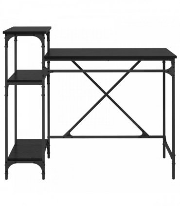vidaXL Desk Black Oak 105 x 50 x 90 cm Engineered Wood