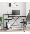 vidaXL Desk Black Oak 135 x 50 x 90 cm Engineered Wood