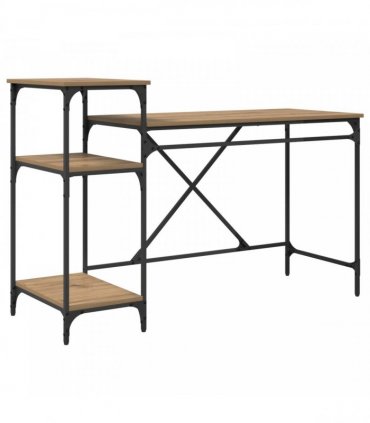 vidaXL Desk Artisan Oak 135 x 50 x 90 cm Engineered Wood