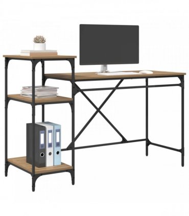 vidaXL Desk Artisan Oak 135 x 50 x 90 cm Engineered Wood