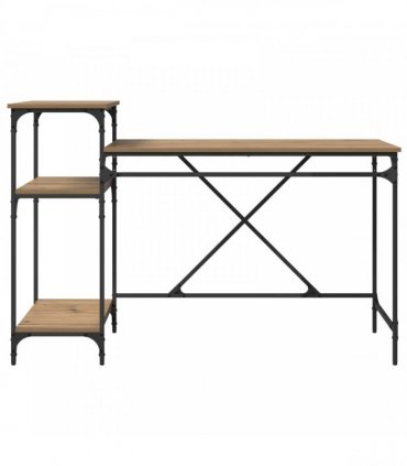 vidaXL Desk Artisan Oak 135 x 50 x 90 cm Engineered Wood
