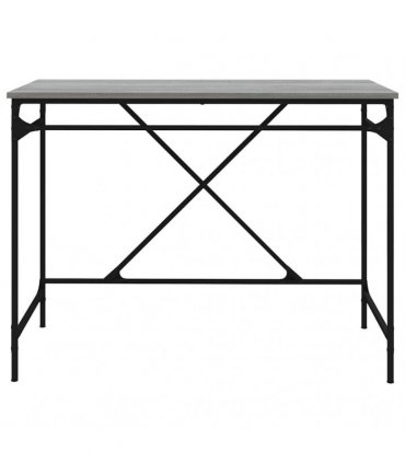 vidaXL Desk Grey Sonoma 100x50x75 cm Engineered Wood and Iron