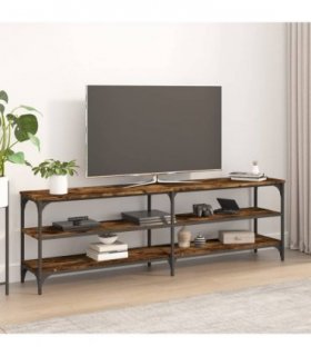 vidaXL TV Cabinet Smoked Oak 160x30x50 cm Engineered Wood