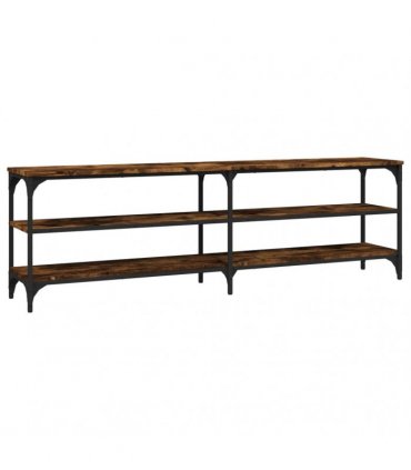 vidaXL TV Cabinet Smoked Oak 160x30x50 cm Engineered Wood