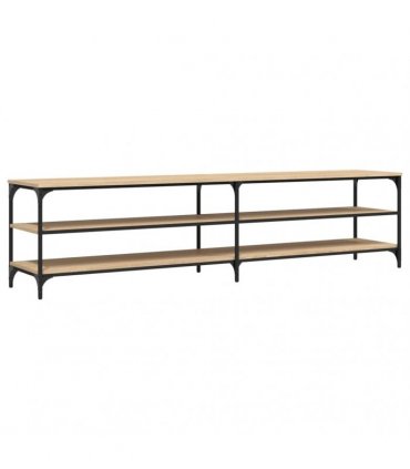 vidaXL TV Cabinet Sonoma Oak 200x30x50 cm Engineered Wood and Metal