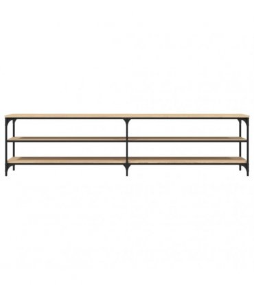 vidaXL TV Cabinet Sonoma Oak 200x30x50 cm Engineered Wood and Metal