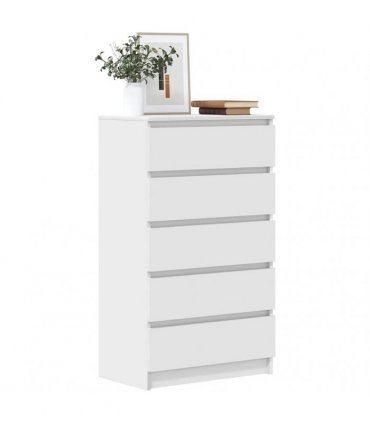 vidaXL Drawer Cabinet White 60x36x103 cm Engineered Wood