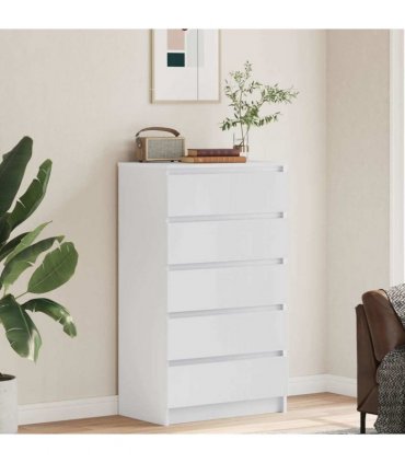 vidaXL Drawer Cabinet White 60x36x103 cm Engineered Wood