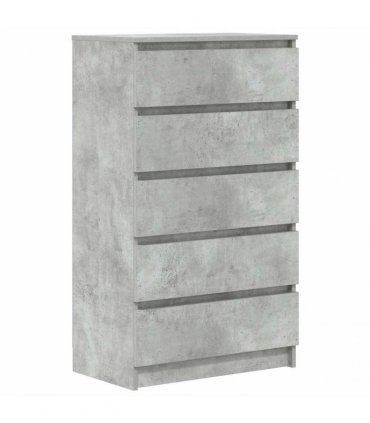 vidaXL Drawer Cabinet Concrete Grey 60x36x103 cm Engineered Wood