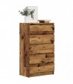 vidaXL Drawer Cabinet Old Wood 60x36x103 cm Engineered Wood