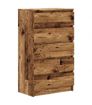 vidaXL Drawer Cabinet Old Wood 60x36x103 cm Engineered Wood