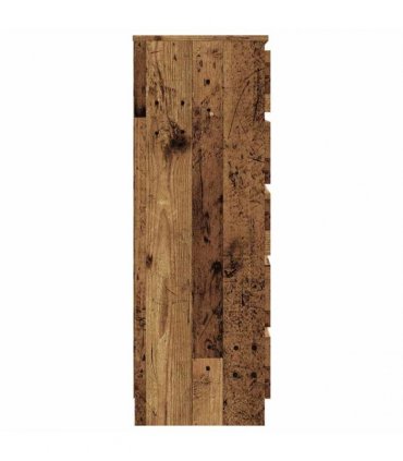 vidaXL Drawer Cabinet Old Wood 60x36x103 cm Engineered Wood