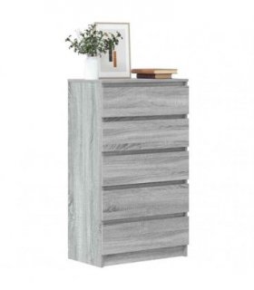 vidaXL Drawer Cabinet Grey Sonoma 60x36x103 cm Engineered Wood