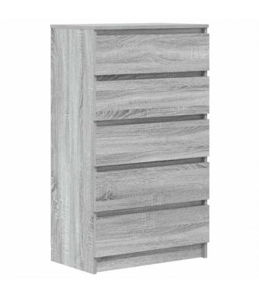 vidaXL Drawer Cabinet Grey Sonoma 60x36x103 cm Engineered Wood