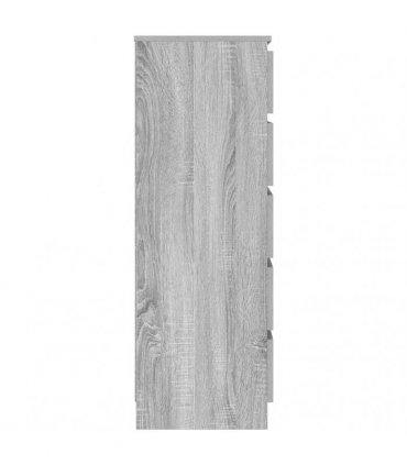 vidaXL Drawer Cabinet Grey Sonoma 60x36x103 cm Engineered Wood