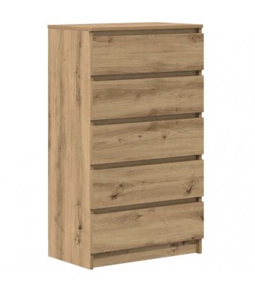 vidaXL Drawer Cabinet Artisan Oak 60x36x103 cm Engineered Wood