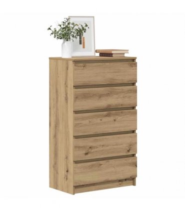 vidaXL Drawer Cabinet Artisan Oak 60x36x103 cm Engineered Wood