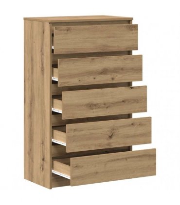 vidaXL Drawer Cabinet Artisan Oak 60x36x103 cm Engineered Wood