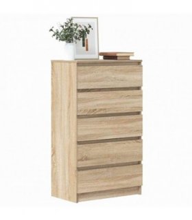 vidaXL Drawer Cabinet Sonoma Oak 60x36x103 cm Engineered Wood