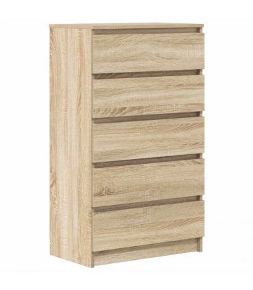 vidaXL Drawer Cabinet Sonoma Oak 60x36x103 cm Engineered Wood