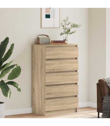 vidaXL Drawer Cabinet Sonoma Oak 60x36x103 cm Engineered Wood
