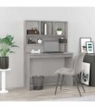 vidaXL Desk with Shelves Concrete Grey 102x45x148 cm Engineered Wood