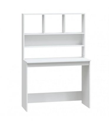 vidaXL Desk with Shelves White 102x45x148 cm Engineered Wood