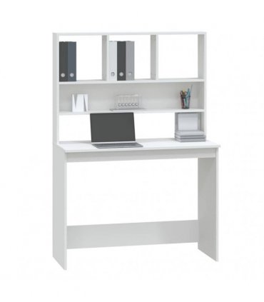 vidaXL Desk with Shelves White 102x45x148 cm Engineered Wood