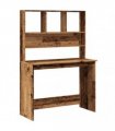 vidaXL Desk with Shelves Old Wood 102x45x148 cm Engineered Wood