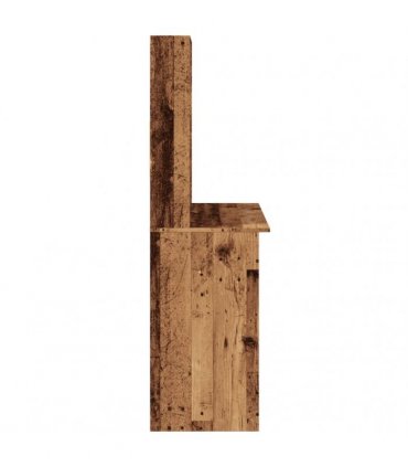 vidaXL Desk with Shelves Old Wood 102x45x148 cm Engineered Wood