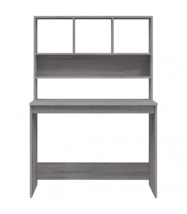 vidaXL Desk with Shelves Grey Sonoma 102x45x148 cm Engineered Wood