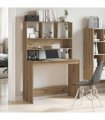 vidaXL Desk with Shelves Artisan Oak 102x45x148 cm Engineered Wood