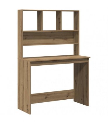 vidaXL Desk with Shelves Artisan Oak 102x45x148 cm Engineered Wood